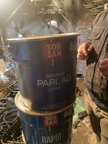 Avtogen: Selülozik Dəmir üçün boya, SOBSAN, 12 kq, rəng - Boz, Qoruma lalafo.az -da — 1 Avtogen: Selülozik Dəmir üçün boya, SOBSAN, 12 kq, rəng - Boz, Qoruma — 1