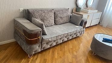 Qonaq otağı üçün şık 4 nəfərlik divan - Rəng: açıq boz (velur tipli lalafo.az -da Qonaq otağı üçün şık 4 nəfərlik divan - Rəng: açıq boz (velur tipli