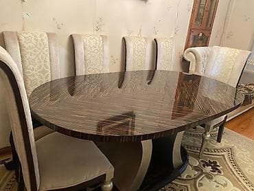 Qonaq otağı üçün, İşlənmiş, Yumru masa, 6 stul lalafo.az -da Qonaq otağı üçün, İşlənmiş, Yumru masa, 6 stul