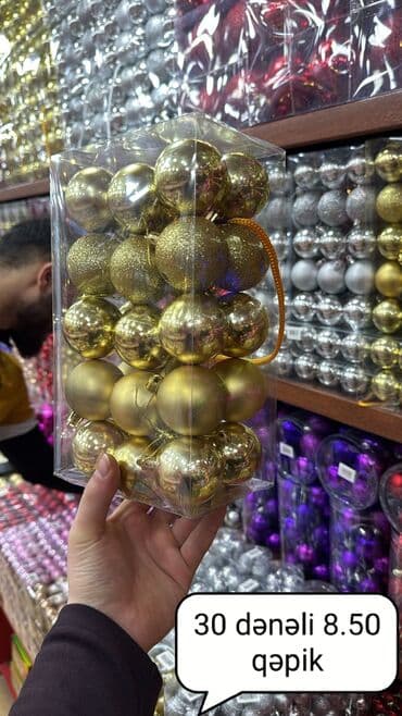 Yeni il və dekor üçün işıqlı pərdə qirlyandları və şar oyuncaqlar. - lalafo.az -da — 6 Yeni il və dekor üçün işıqlı pərdə qirlyandları və şar oyuncaqlar. - — 6