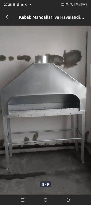 Sənaye tipli kabab manqalı və havalandırma başlığı - Material: qalın lalafo.az -da Sənaye tipli kabab manqalı və havalandırma başlığı - Material: qalın