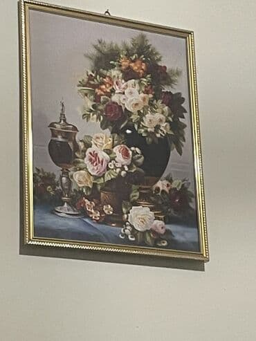 Yağlı boya üslubunda klassik natyurmort tablo - Mövzu: iri qara vaza lalafo.az -da Yağlı boya üslubunda klassik natyurmort tablo - Mövzu: iri qara vaza