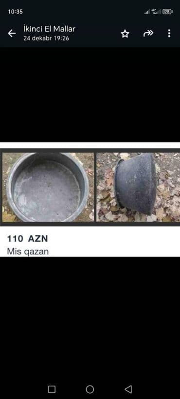 Qazan, rəng - Qara, Mis, 2,5 bucket volume l, 34 sm, Almaniya lalafo.az -da Qazan, rəng - Qara, Mis, 2,5 bucket volume l, 34 sm, Almaniya