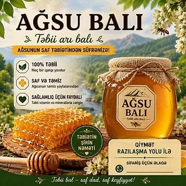 Ağsu Balı – Təbii arı balı - Mənbə: Ağsunun saf və təmiz yaylaları - lalafo.az -da Ağsu Balı – Təbii arı balı - Mənbə: Ağsunun saf və təmiz yaylaları -