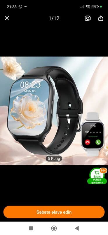 Smart saat, Smart, Sensor ekran, rəng - Qara lalafo.az -da Smart saat, Smart, Sensor ekran, rəng - Qara