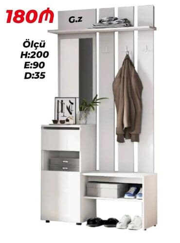 Qarderob asılqan dəsti – dəhliz üçün funksional giriş mebeli - Rəng lalafo.az -da Qarderob asılqan dəsti – dəhliz üçün funksional giriş mebeli - Rəng