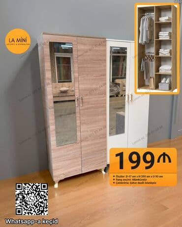 Yeni, Açılan, 2 qapılı Düz dolab, Qarderob, paltar dolabı, Azərbaycan lalafo.az -da Yeni, Açılan, 2 qapılı Düz dolab, Qarderob, paltar dolabı, Azərbaycan