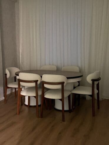 Qonaq otağı üçün, Açılmayan, Oval masa, 6 stul lalafo.az -da Qonaq otağı üçün, Açılmayan, Oval masa, 6 stul