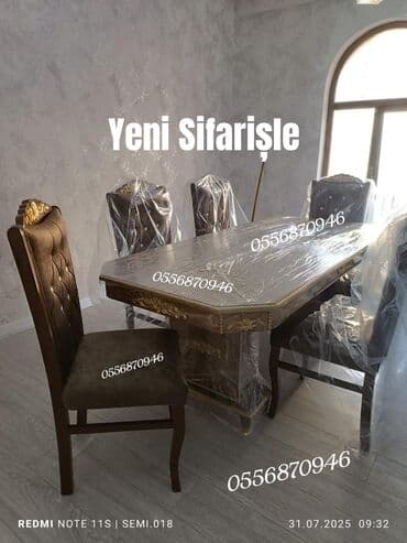 Düz masa, Qonaq otağı üçün, 6 nəfər, Açılmayan, Azərbaycan, Zəmanətli lalafo.az -da Düz masa, Qonaq otağı üçün, 6 nəfər, Açılmayan, Azərbaycan, Zəmanətli