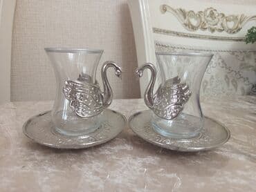 Çay dəsti, rəng - Gümüşü, Şüşə, Versace, 2 nəfərlik, Türkiyə lalafo.az -da Çay dəsti, rəng - Gümüşü, Şüşə, Versace, 2 nəfərlik, Türkiyə