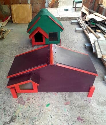 Сёдла: Домик для 2 кошек. с завазом тоже зготовлу at lalafo.az — 1 Сёдла: Домик для 2 кошек. с завазом тоже зготовлу — 1