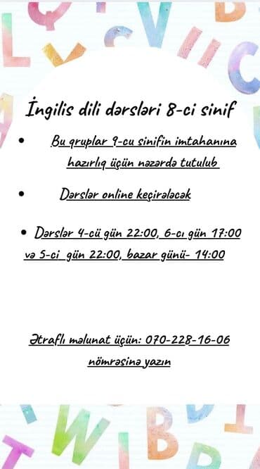 Repetitor, Riyaziyyat, Azərbaycan dili, Rus dili, İmtahanlara hazırlıq lalafo.az -da Repetitor, Riyaziyyat, Azərbaycan dili, Rus dili, İmtahanlara hazırlıq