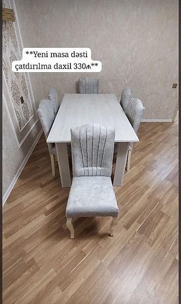 Açılmayan, Dördbucaq masa, 6 stul lalafo.az -da Açılmayan, Dördbucaq masa, 6 stul