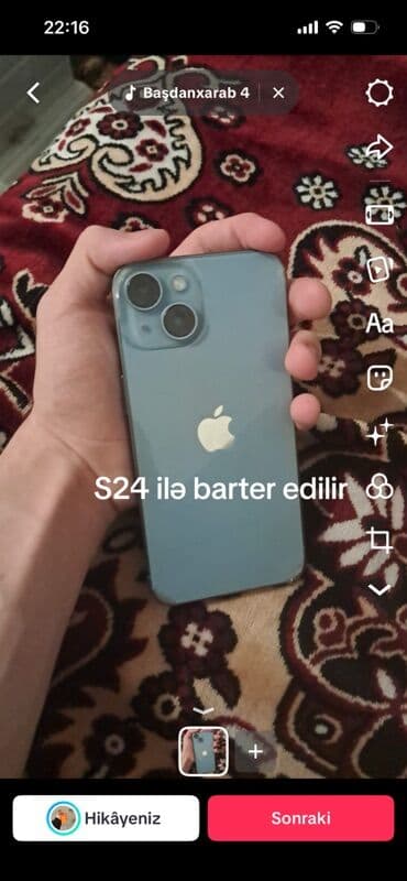 IPhone 14, 128 GB, Mavi, Barmaq izi, Face ID lalafo.az -da IPhone 14, 128 GB, Mavi, Barmaq izi, Face ID