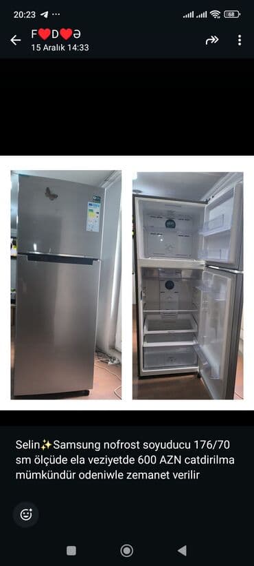 2 qapılı Samsung Soyuducu Satılır, rəng - Gümüşü, Təkərli lalafo.az -da 2 qapılı Samsung Soyuducu Satılır, rəng - Gümüşü, Təkərli