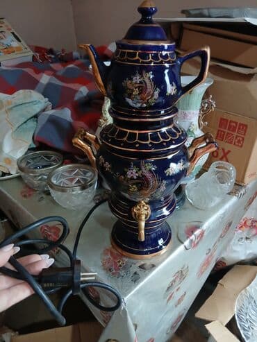 Elektrikli keramik samovar-çaydan dəsti - Material: keramik korpus lalafo.az -da Elektrikli keramik samovar-çaydan dəsti - Material: keramik korpus