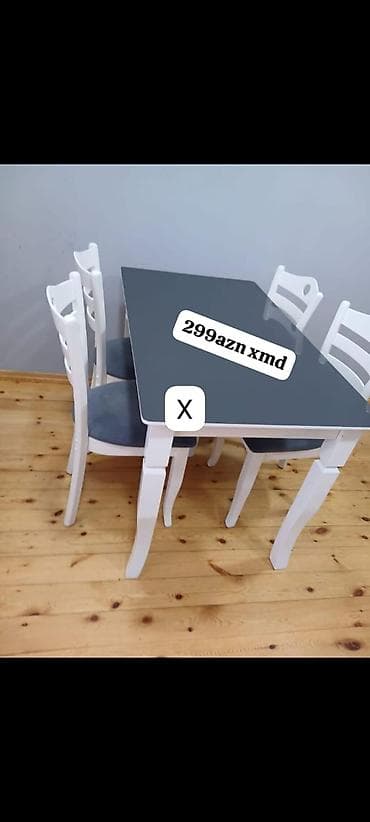 Mətbəx/qonaq otağı üçün 4 nəfərlik masa–stul dəsti. - Tərkibi: 1 ədəd lalafo.az -da Mətbəx/qonaq otağı üçün 4 nəfərlik masa–stul dəsti. - Tərkibi: 1 ədəd