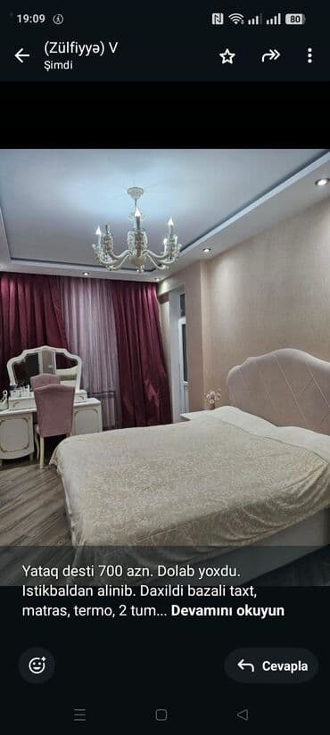 Yataq desti 700 azn. Dolab yoxdu. Istikbaldan alinib. Daxildi bazali lalafo.az -da Yataq desti 700 azn. Dolab yoxdu. Istikbaldan alinib. Daxildi bazali