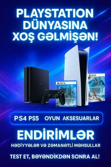 PlayStation dünyasına xoş gəldin! - PS4 və PS5 konsolları - Rəsmi lalafo.az -da PlayStation dünyasına xoş gəldin! - PS4 və PS5 konsolları - Rəsmi