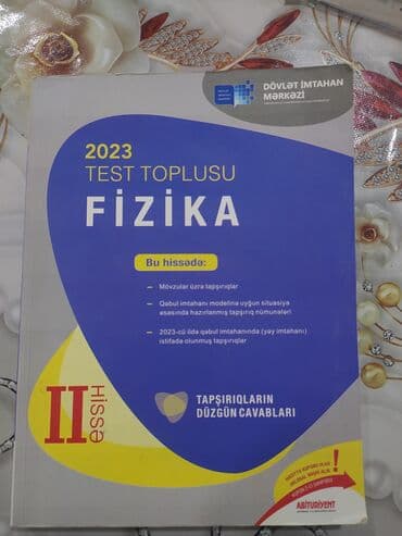 Məhsul: “2023 Test Toplusu – Fizika (Hissə II)” Nəşriyyat: Dövlət lalafo.az -da Məhsul: “2023 Test Toplusu – Fizika (Hissə II)” Nəşriyyat: Dövlət