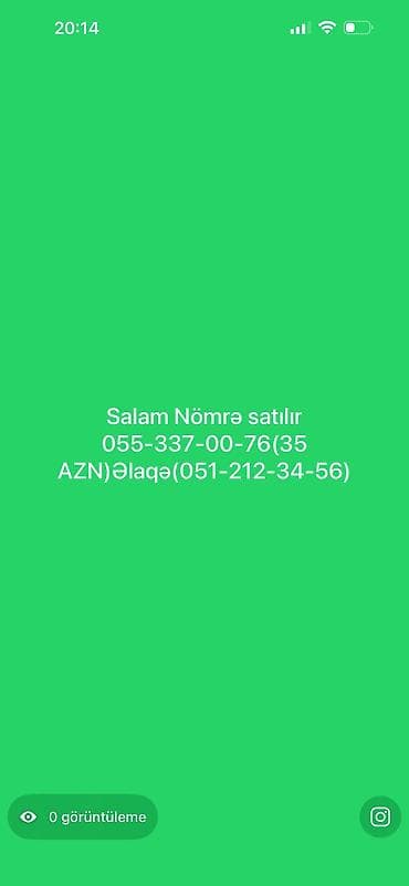 Bakcell mobil nömrə satılır. Nömrə: 055-337-00-76 Operator: Bakcell lalafo.az -da Bakcell mobil nömrə satılır. Nömrə: 055-337-00-76 Operator: Bakcell