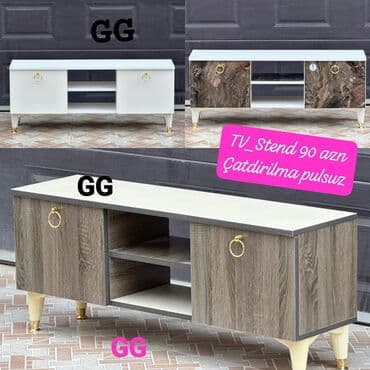 TV стенды на заказ: Yeni ve sifarişle TV_STEND 90_azn Olçü 1.20×33×52 Material:Laminat at lalafo.az — 2 TV стенды на заказ: Yeni ve sifarişle TV_STEND 90_azn Olçü 1.20×33×52 Material:Laminat — 2