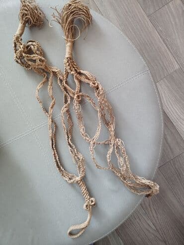 Makrame asılqanlar – 2 ədəd (təbii jüt/kanat iplə əl işi) - Məhsul lalafo.az -da Makrame asılqanlar – 2 ədəd (təbii jüt/kanat iplə əl işi) - Məhsul