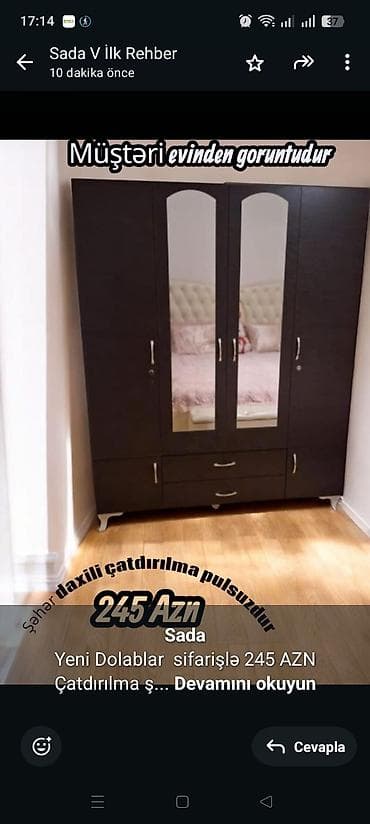 *Sada* Yeni Dolablar sifarişlə 245 AZN Çatdırılma şəhər daxili pulsuz lalafo.az -da *Sada* Yeni Dolablar sifarişlə 245 AZN Çatdırılma şəhər daxili pulsuz