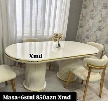 Qonaq otağı üçün, Yeni, Açılmayan, Oval masa, 6 stul lalafo.az -da Qonaq otağı üçün, Yeni, Açılmayan, Oval masa, 6 stul