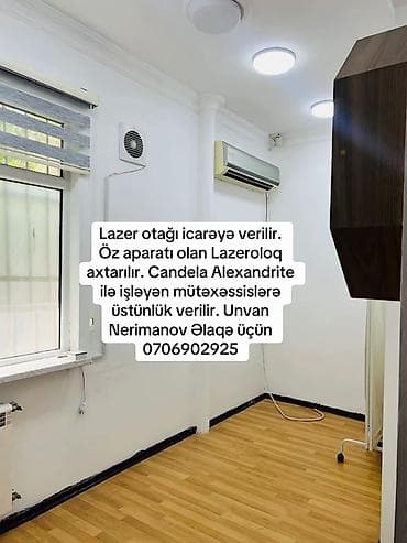 İcarəyə verilir: Lazer prosedurları üçün ayrıca otaq. Xüsusiyyətlər lalafo.az -da İcarəyə verilir: Lazer prosedurları üçün ayrıca otaq. Xüsusiyyətlər