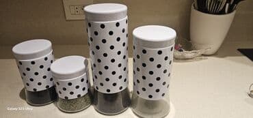 Mətbəx üçün polka-nöqtəli şüşə saxlama qabları dəsti,ela veziyyetde lalafo.az -da Mətbəx üçün polka-nöqtəli şüşə saxlama qabları dəsti,ela veziyyetde