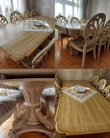 Qonaq otağı üçün, İşlənmiş, Açılan, Oval masa, 8 stul lalafo.az -da Qonaq otağı üçün, İşlənmiş, Açılan, Oval masa, 8 stul