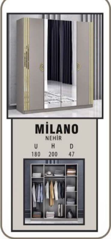 Yeni, 4 qapılı Düz dolab, Qarderob, paltar dolabı lalafo.az -da Yeni, 4 qapılı Düz dolab, Qarderob, paltar dolabı