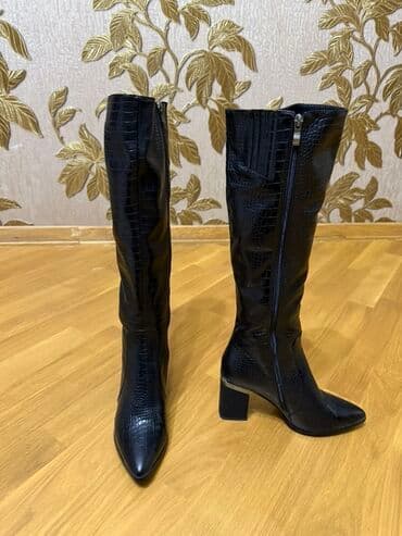 Russiyadan baha alınıb 🌸 Qadın uzun çəkmə – qara, timsah naxışlı - lalafo.az -da Russiyadan baha alınıb 🌸 Qadın uzun çəkmə – qara, timsah naxışlı -