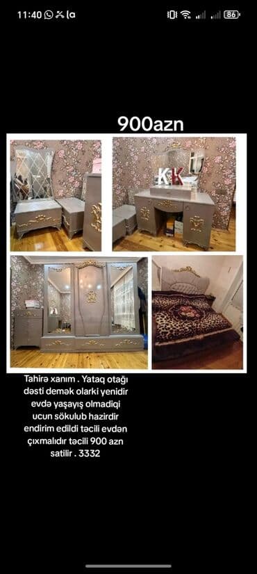 Tahirə xanım . Yataq otağı dəsti demək olarki yenidir evdə yaşayış lalafo.az -da Tahirə xanım . Yataq otağı dəsti demək olarki yenidir evdə yaşayış