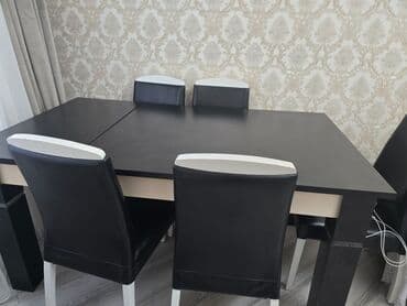 Qonaq otağı üçün, İşlənmiş, Kvadrat masa, 6 stul lalafo.az -da Qonaq otağı üçün, İşlənmiş, Kvadrat masa, 6 stul