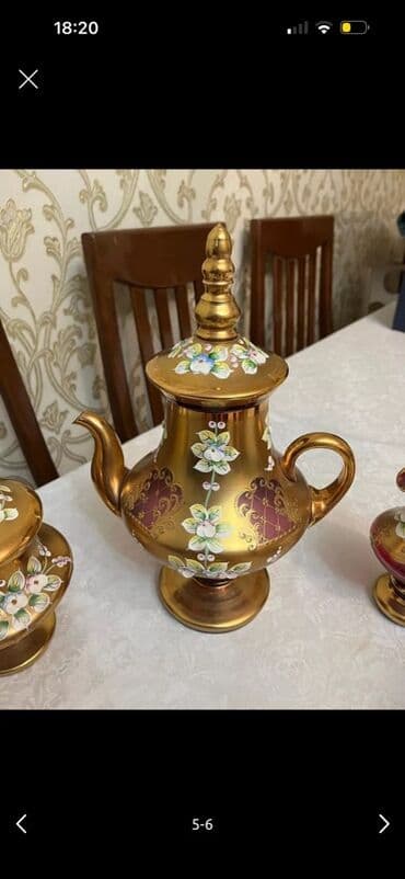 Çay dəsti, rəng - Qızılı, Şüşə, Bohemia, 6 nəfərlik lalafo.az -da Çay dəsti, rəng - Qızılı, Şüşə, Bohemia, 6 nəfərlik