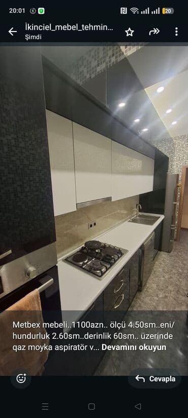 Metbex mebeli. 1100azn. ölçü 4.50sm. eni/hundurluk 2.60sm. derinlik lalafo.az -da Metbex mebeli. 1100azn. ölçü 4.50sm. eni/hundurluk 2.60sm. derinlik