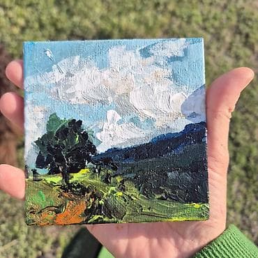 Mini akril boya tablo – Plein air mənzərə - Texnika: akril boya lalafo.az -da Mini akril boya tablo – Plein air mənzərə - Texnika: akril boya