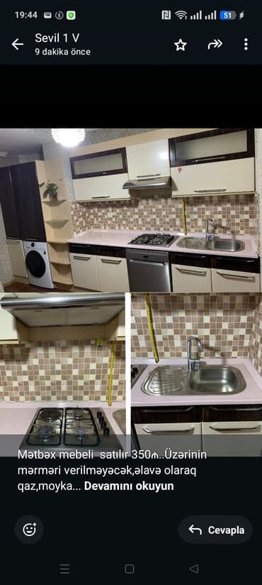 Mətbəx mebeli satılır 350₼. Üzərinin mərməri verilməyəcək,əlavə lalafo.az -da Mətbəx mebeli satılır 350₼. Üzərinin mərməri verilməyəcək,əlavə