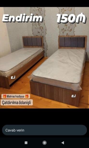 Садовая мебель на заказ: Односпальная кровать, Без подьемного механизма, Бесплатный матрас, Без выдвижных ящиков, Ламинат простой at lalafo.az — 5 Садовая мебель на заказ: Односпальная кровать, Без подьемного механизма, Бесплатный матрас, Без выдвижных ящиков, Ламинат простой — 5