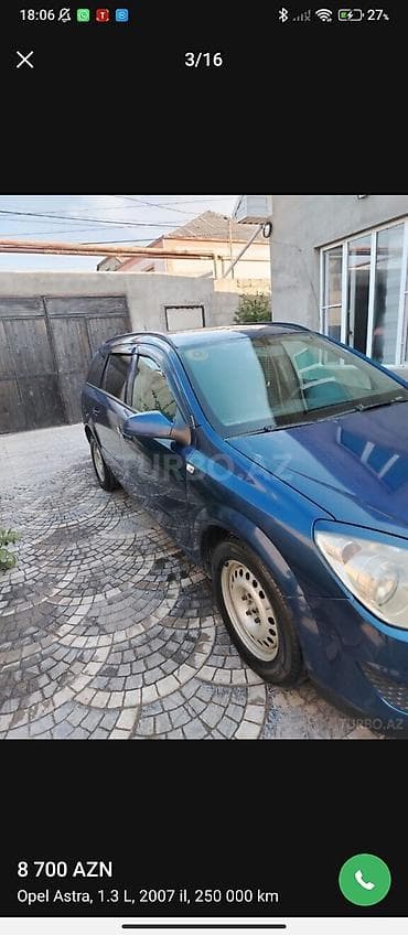 Opel Astra: 1.3 l | 2007 il 250000 km Sedan lalafo.az -da — 3 Opel Astra: 1.3 l | 2007 il 250000 km Sedan — 3