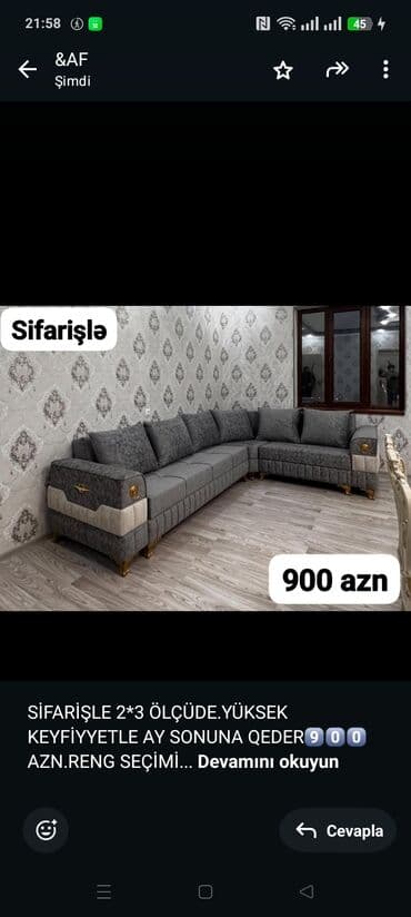 Künc divan lalafo.az -da Künc divan