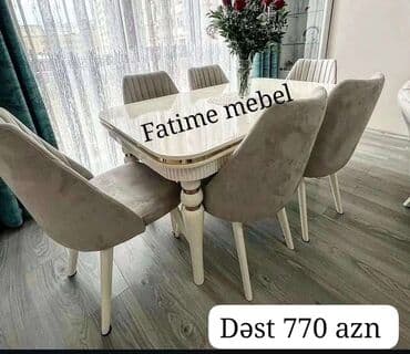 Qonaq otağı üçün, Yeni, Açılmayan, Dördbucaq masa, 6 stul lalafo.az -da Qonaq otağı üçün, Yeni, Açılmayan, Dördbucaq masa, 6 stul