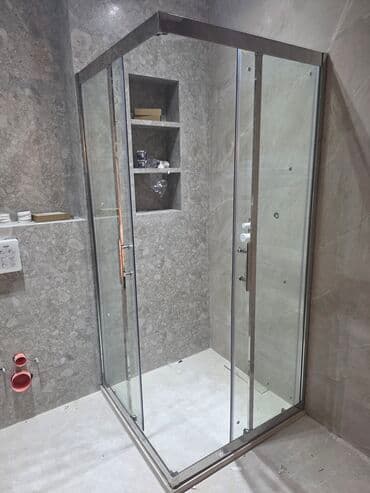 Avtogen: Şüşə duş kabinası – künc yerləşdirmə, sürüşən qapılı model - Korpus lalafo.az -da — 3 Avtogen: Şüşə duş kabinası – künc yerləşdirmə, sürüşən qapılı model - Korpus — 3