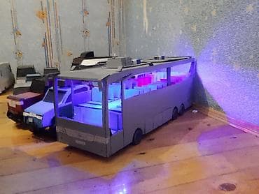 Kartondan hazırlanmış işıqlı avtobus maketi - Material: sıx karton lalafo.az -da Kartondan hazırlanmış işıqlı avtobus maketi - Material: sıx karton