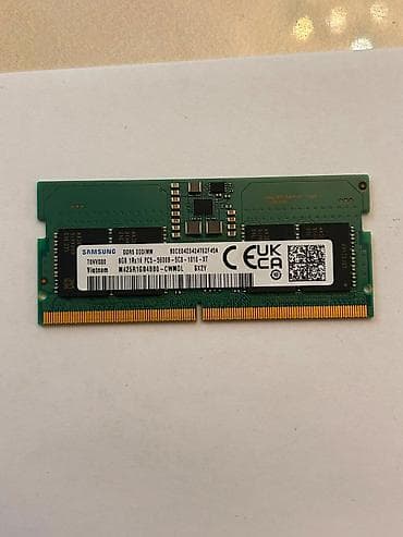 Оперативная память (RAM) для ПК Samsung, 8 ГБ, > 4000 МГц, DDR5, Для ноутбука, Б/у at lalafo.az Оперативная память (RAM) для ПК Samsung, 8 ГБ, > 4000 МГц, DDR5, Для ноутбука, Б/у
