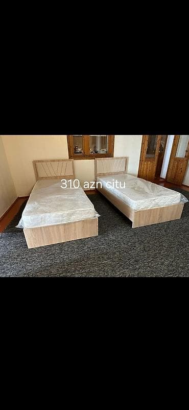 İki ədəd tək çarpayı dəsti. Şəkildə açıq taxta tonlarında korpuslu lalafo.az -da İki ədəd tək çarpayı dəsti. Şəkildə açıq taxta tonlarında korpuslu