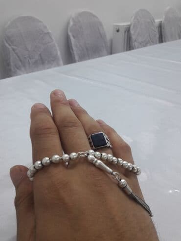 Barter dəedərəm seplə qolbağlaGümüş rəngli kişi təsbeh-bileklik - lalafo.az -da Barter dəedərəm seplə qolbağlaGümüş rəngli kişi təsbeh-bileklik -