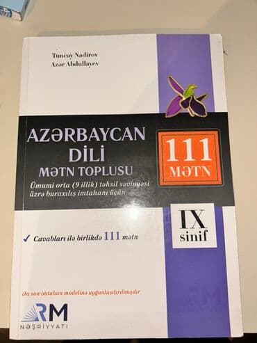 Məhsul: “Azərbaycan dili – Mətn toplusu (111 mətn), IX sinif” lalafo.az -da Məhsul: “Azərbaycan dili – Mətn toplusu (111 mətn), IX sinif”